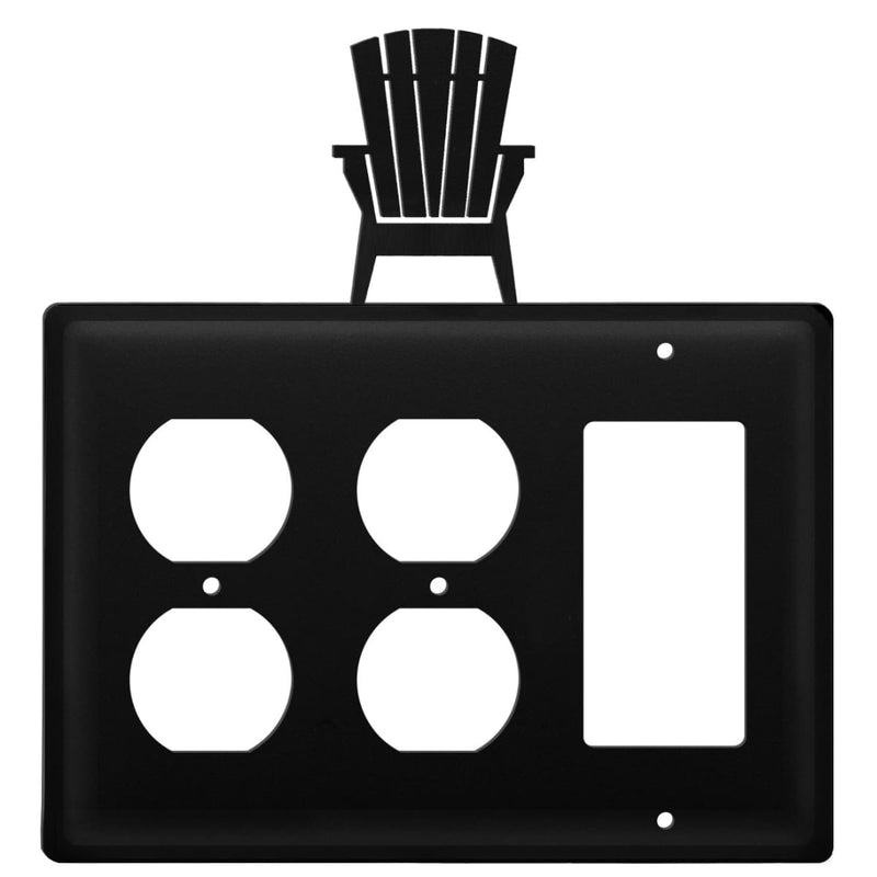 Triple Adirondack Double Outlet and Single GFI Cover CUSTOM Product