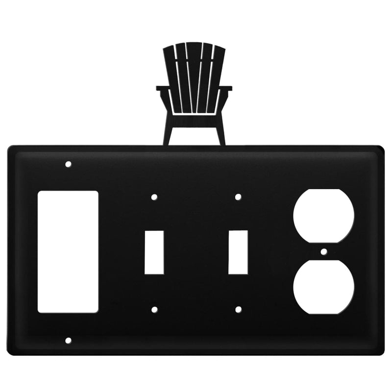 Quad Adirondack Single GFI Double Switch and Single Outlet Cover CUSTOM Product