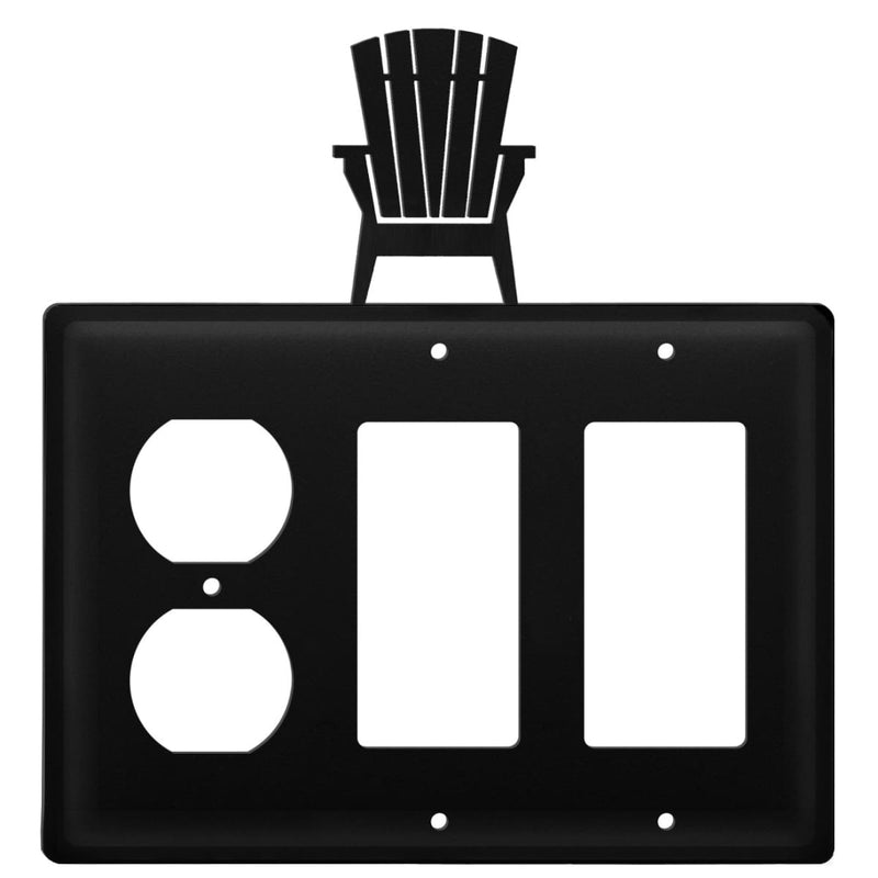 Triple Adirondack Single Outlet and Double GFI Cover CUSTOM Product