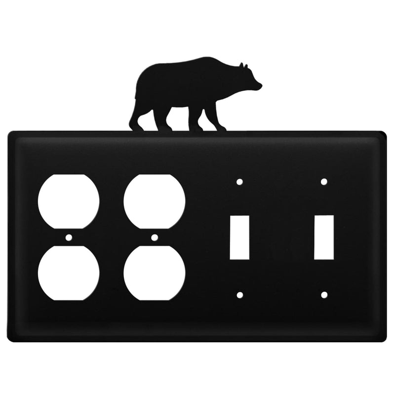 Quad Bear Double Outlet and Double Switch Cover CUSTOM Product