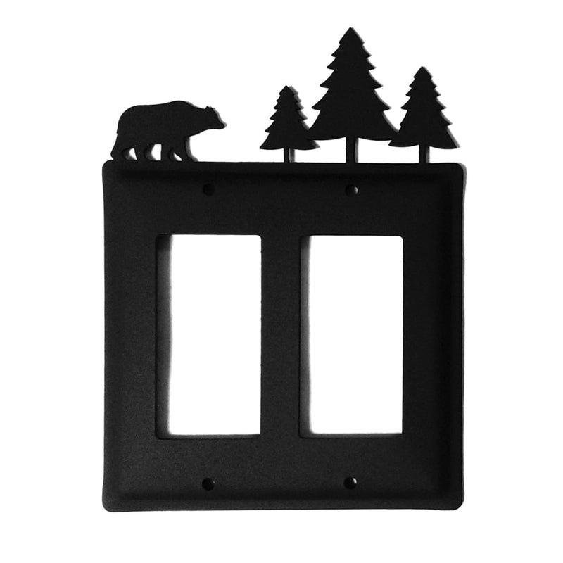 Double Bear & Pine trees Double GFI Cover
