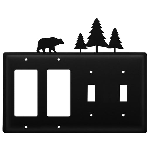 Quad Bear & Pine Trees Double GFI and Double Switch Cover CUSTOM Product