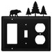 Triple Bear & Pine Trees Single GFI Switch and Outlet Cover CUSTOM Product