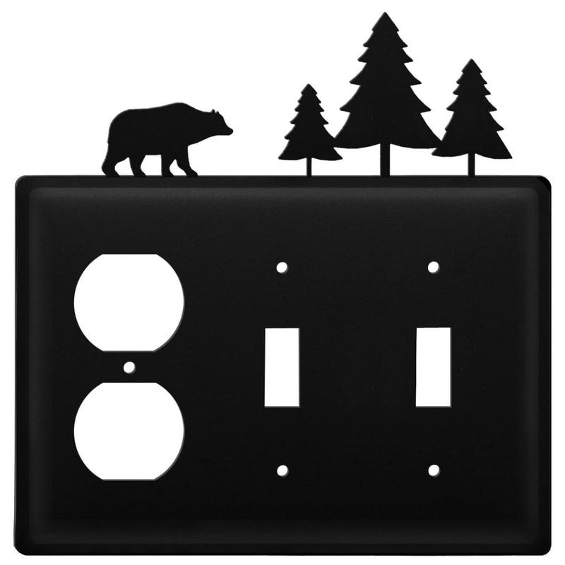 Triple Bear & Pine Trees Single Outlet and Double Switch Cover CUSTOM Product