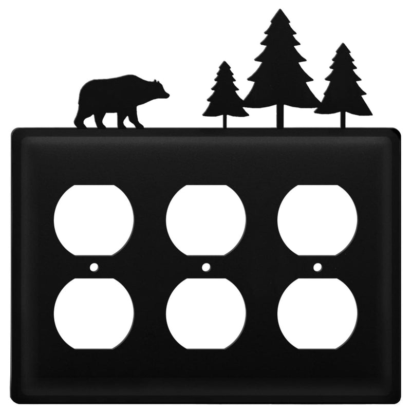Triple Bear & Pine Trees Triple Outlet Cover CUSTOM Product