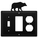 Triple Bear Single Switch GFI and Outlet Cover CUSTOM Product