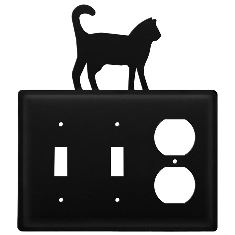 Triple Cat Double Switch & Single Outlet Cover