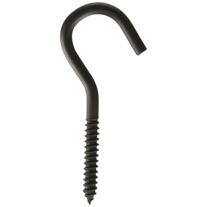 Ceiling Screw Hook Large in black metal finish, ideal for hanging candle holders or home decor items in the Home & Garden category.