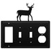 Quad Deer Single GFI Double Switch and Single Outlet Cover CUSTOM Product