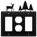 Triple Deer & Pine Trees Single GFI Outlet and GFI Cover CUSTOM Product