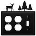 Triple Deer & Pine Trees Double Outlet and Single Switch Cover CUSTOM Product