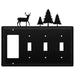 Quad Deer & Pine Trees Single GFI and Triple Switch Cover CUSTOM Product