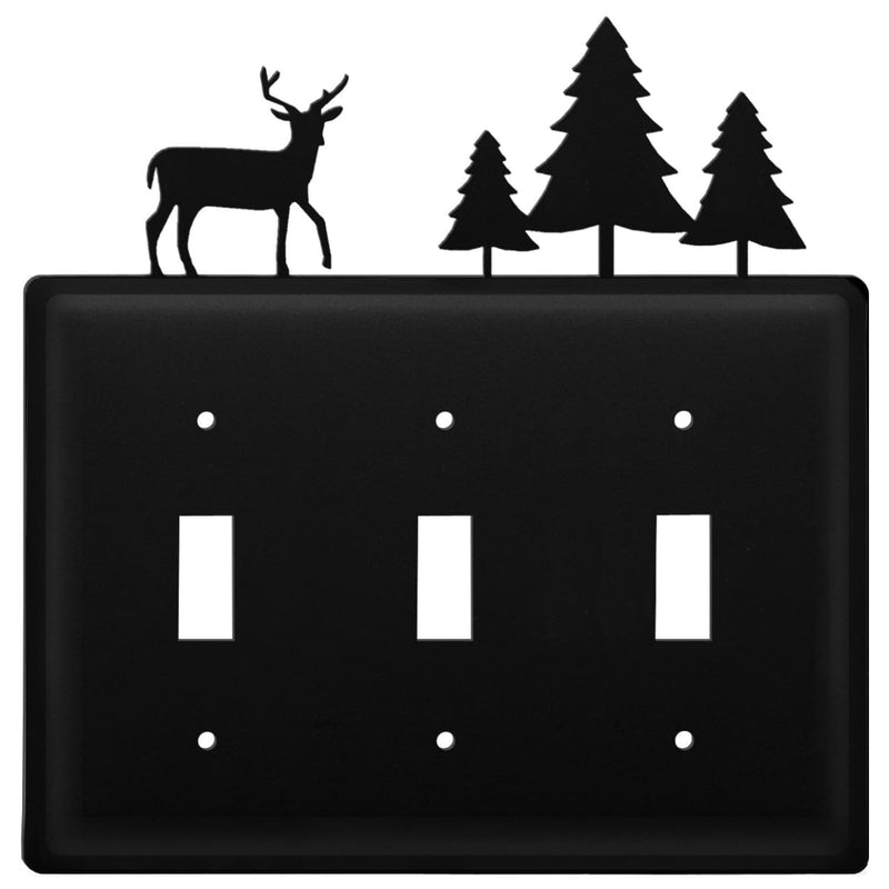 Triple Deer & Trees Triple Switch Cover