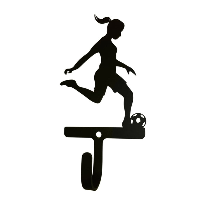 Soccer Woman's Girl Wall Hook Small
