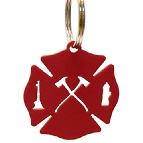 Maltese Cross Key Chain RED