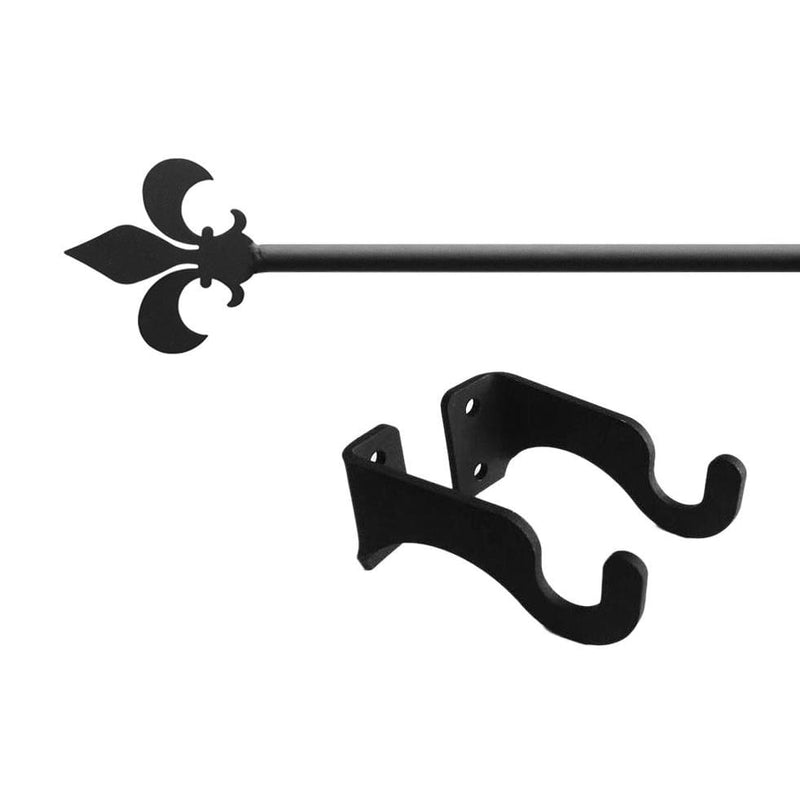 Fleur de lis Curtain Rod SM (Hardware is INCLUDED)