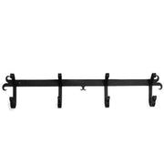 Wall-mounted Plain Coat Bar featuring a sleek black finish and scroll-style hooks, perfect for entryways or bathrooms.