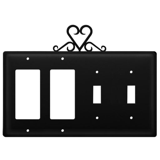 Quad Heart Double GFI and Double Switch Cover CUSTOM Product