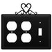 Triple Heart Double Outlet and Single Switch Cover CUSTOM Product