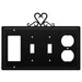 Quad Heart Single GFI Double Switch and Single Outlet Cover CUSTOM Product