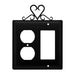 Double Heart Single Outlet and GFI Cover CUSTOM Product