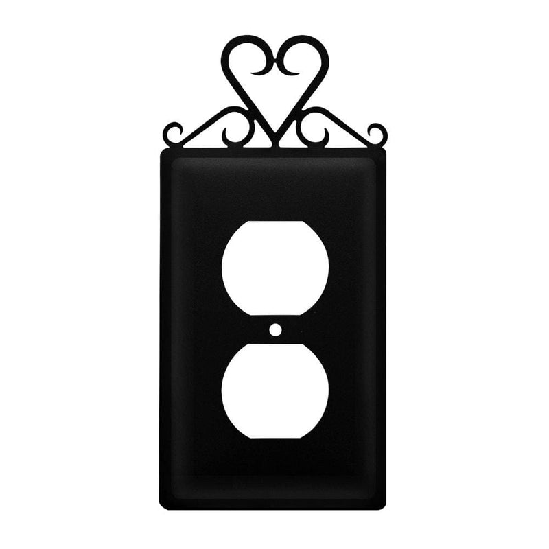 Single Heart Single Outlet Cover