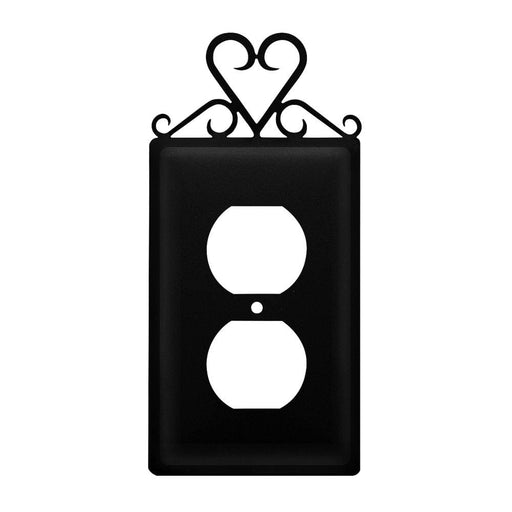 Single Heart Single Outlet Cover