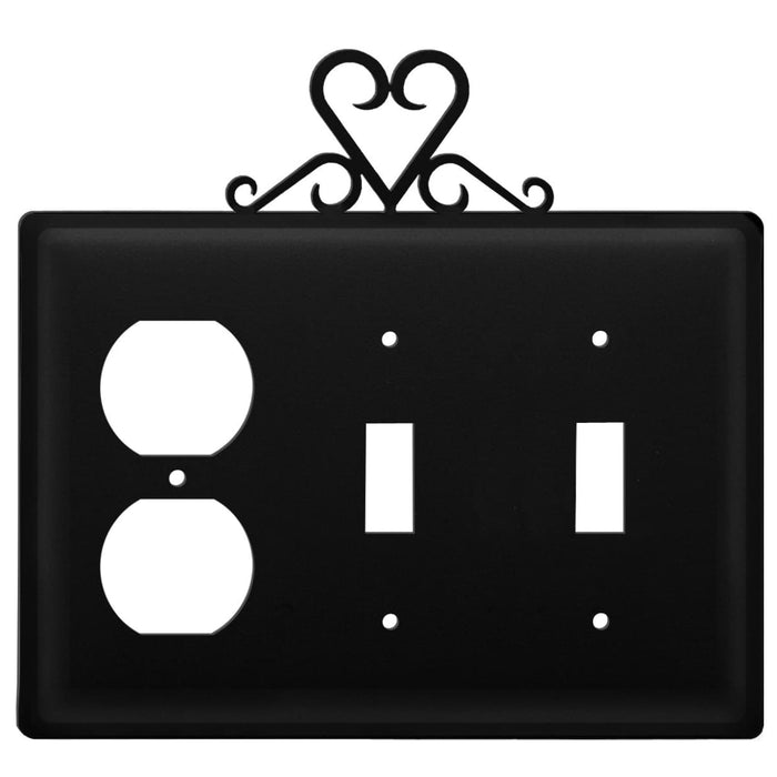 Triple Heart Single Outlet and Double Switch Cover CUSTOM Product