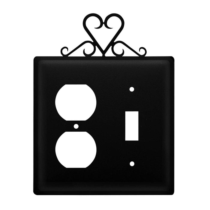 Double Heart Single Outlet and Switch Cover