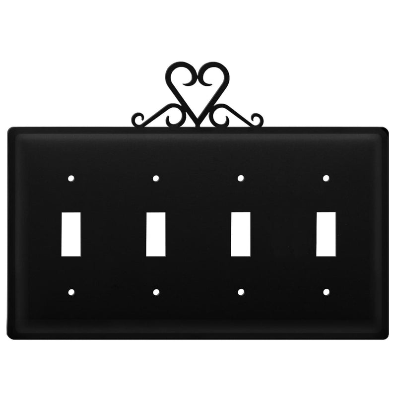 Quad Heart Quadruple Switch Cover