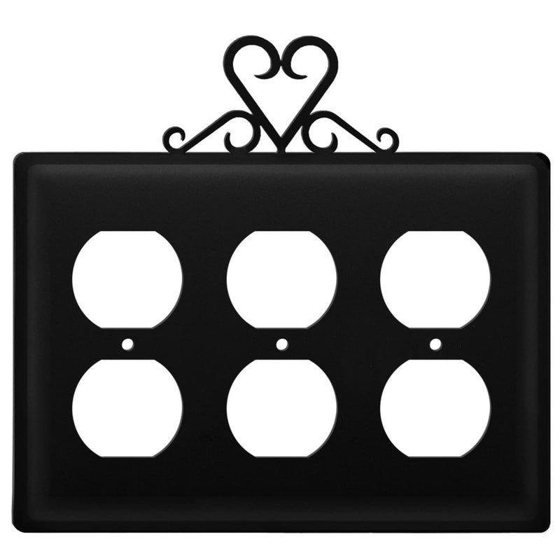 Triple Heart Triple Outlet Cover CUSTOM Product