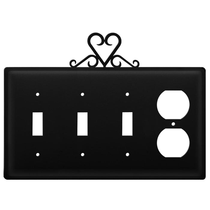 Quad Heart Triple Switch & Single Outlet CUSTOM Product