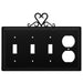Quad Heart Triple Switch & Single Outlet CUSTOM Product