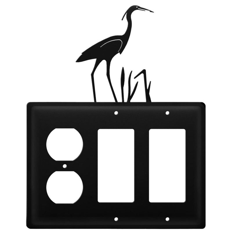 Triple Heron Single Outlet and Double GFI Cover CUSTOM Product