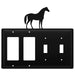 Quad Horse Double GFI and Double Switch Cover CUSTOM Product