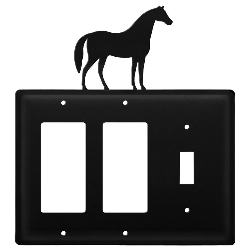 Triple Horse Double GFI and Single Switch Cover CUSTOM Product