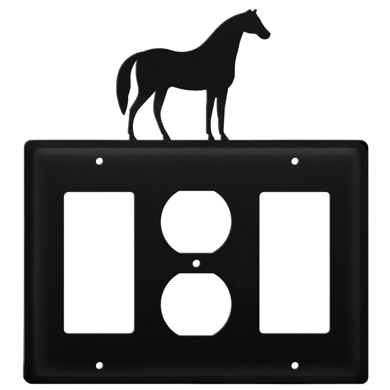 Triple Horse Single GFI Outlet and GFI Cover CUSTOM Product