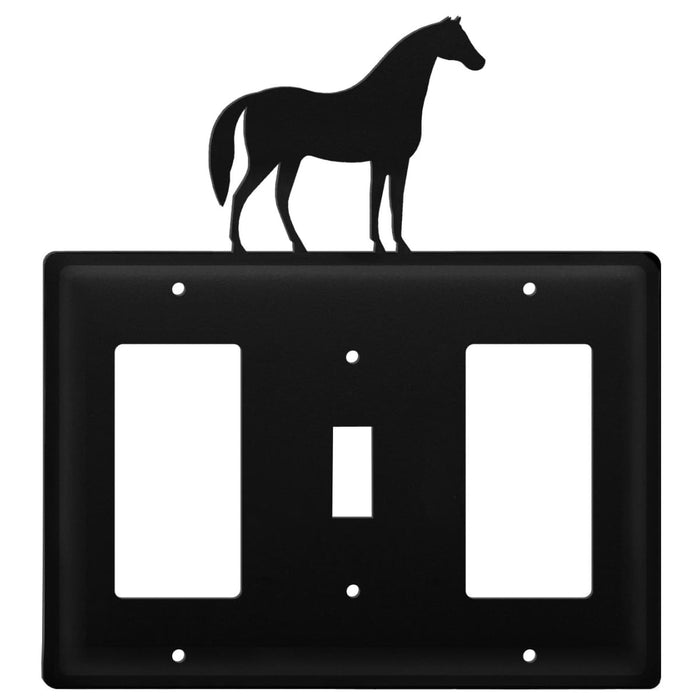 Triple Horse Single GFI Switch and GFI Cover CUSTOM Product