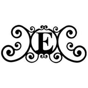 Decorative House Plaque Letter E in elegant scroll design, perfect for outdoor or indoor wall display in home and garden decor.