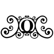 Decorative House Letter Plaque O featuring elegant scrollwork, perfect for enhancing exterior home decor with a personalized touch.