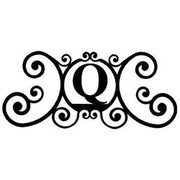 Decorative House Letter Q Plaque featuring elegant scrollwork, perfect for enhancing home exteriors or entryways with a custom touch.