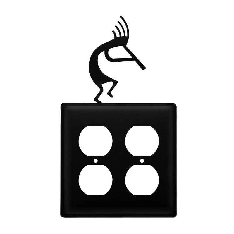 Double Kokopelli Double Outlet Cover