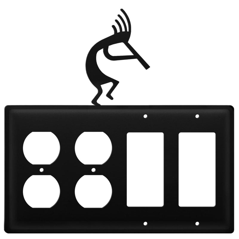 Quad Kokopelli Double Outlet and Double GFI Cover CUSTOM Product