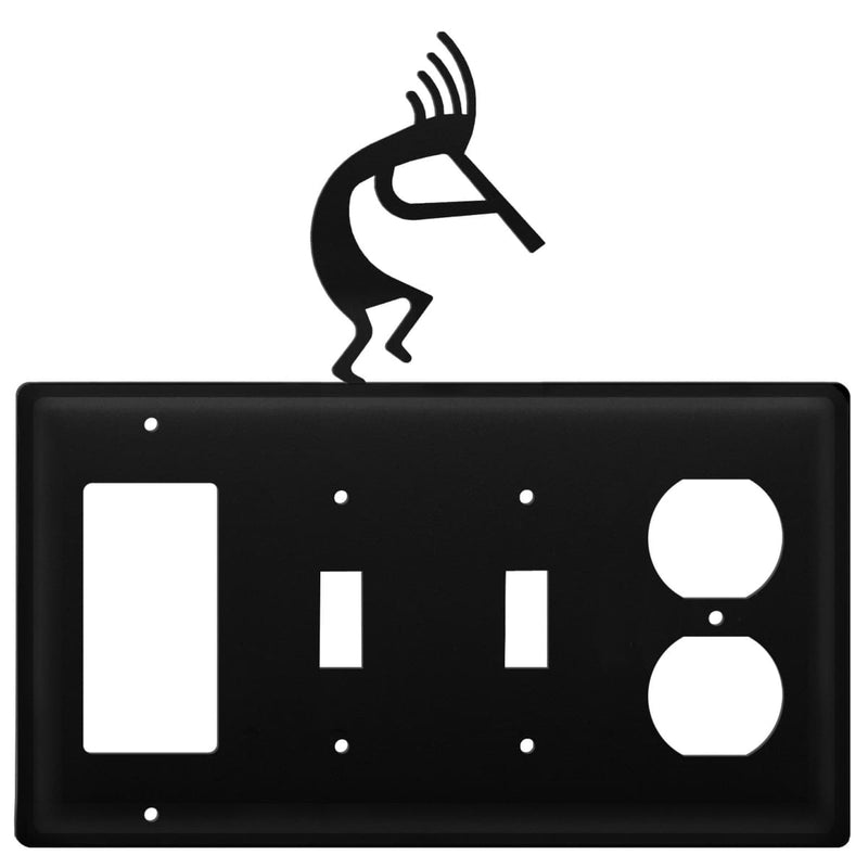 Quad Kokopelli Single GFI Double Switch and Single Outlet Cover CUSTOM Product
