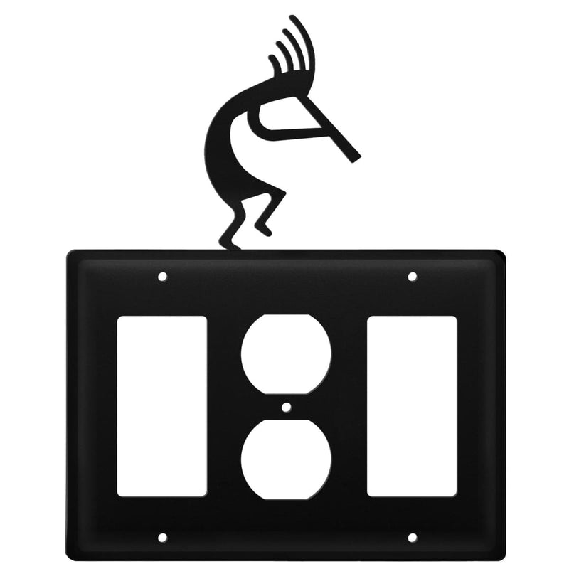 Triple Kokopelli Single GFI Outlet and GFI Cover CUSTOM Product