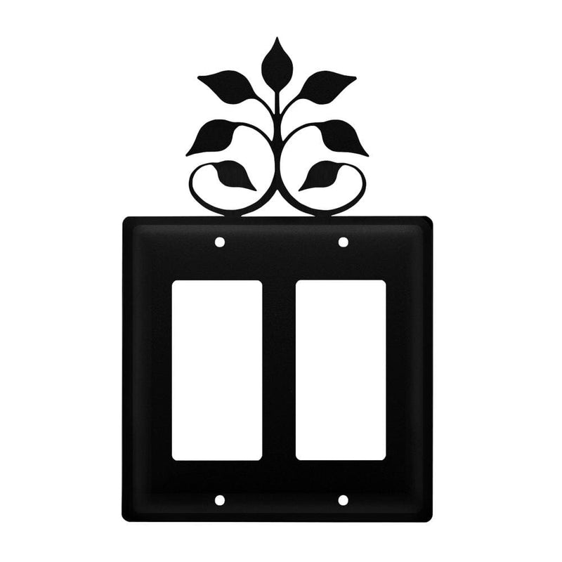 Double Leaf Fan Double GFI Cover