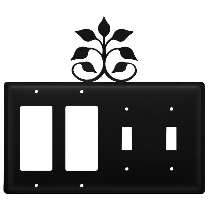 Quad Leaf Fan Double GFI and Double Switch Cover CUSTOM Product