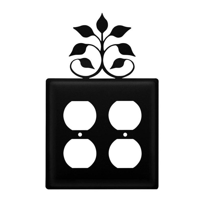 Double Leaf Fan Double Outlet Cover