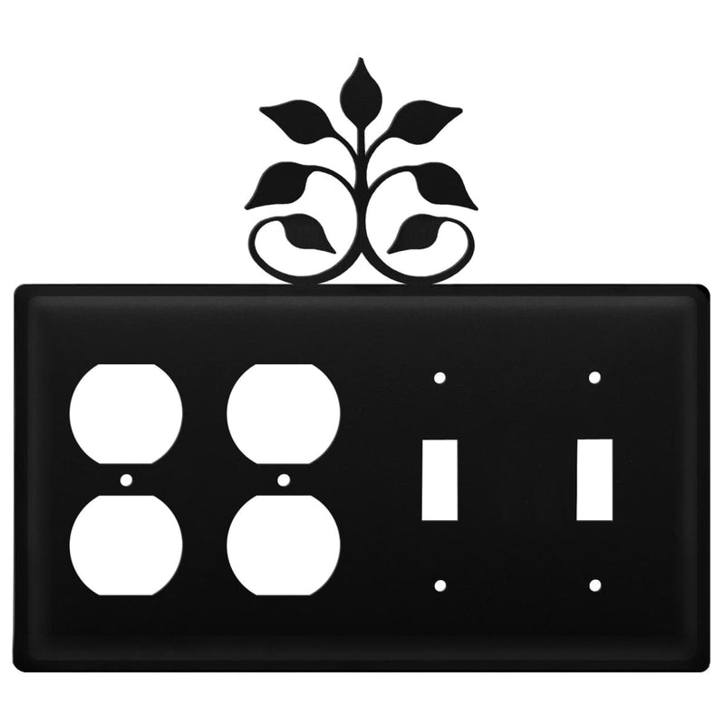 Quad Leaf Fan Double Outlet and Double Switch Cover CUSTOM Product