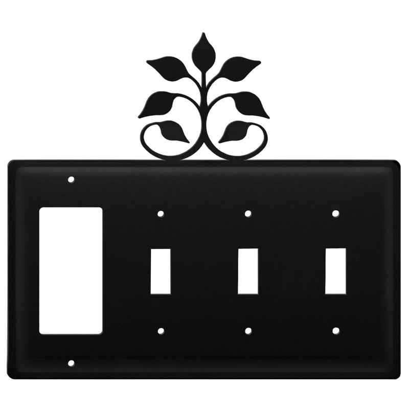 Quad Leaf Fan Single GFI and Triple Switch Cover CUSTOM Product